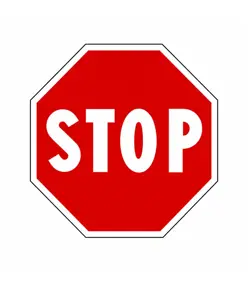Cartello di stop  fermarsi e dare precedenza
