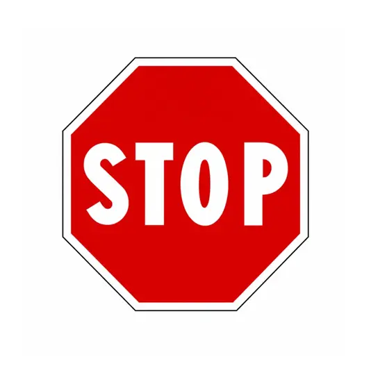 Cartello di stop  fermarsi e dare precedenza