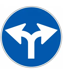 Cartello direzione consigliata destra/sinistra