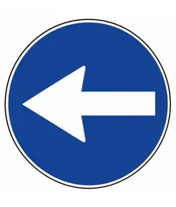 Cartello direzione obbligatoria