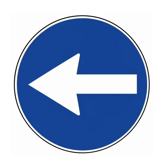 Cartello direzione obbligatoria