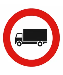 Cartello divieto al transito di autocarri  con massa superiore 3,5 t