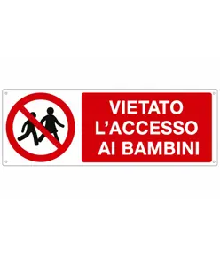 etichette adesive  vietato l'accesso ai bambini