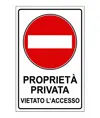 Cartello divieto di accesso per proprietà privata