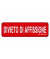 Cartello 'divieto di affissione'