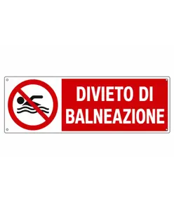 Cartello  divieto di balneazione
