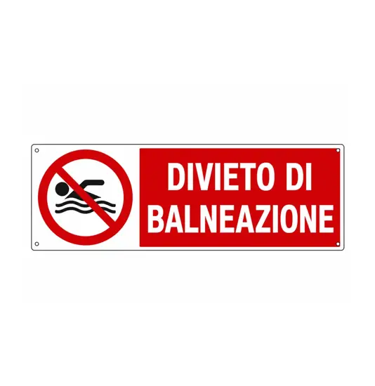 Cartello  divieto di balneazione