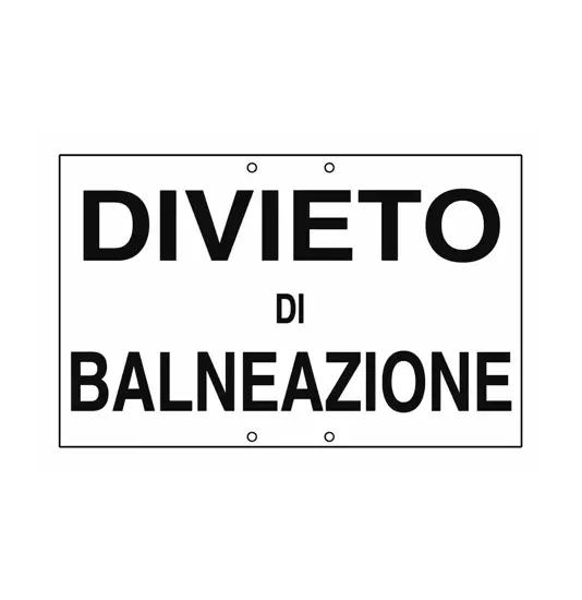 Cartello 'divieto di balneazione'