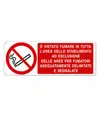 Cartello divieto di fumare nello stabilmento