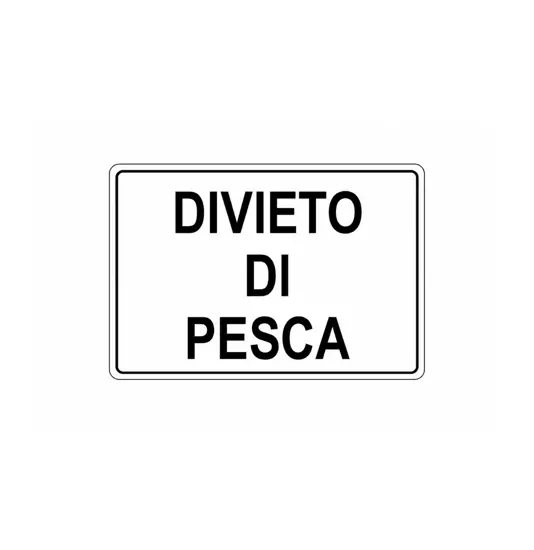 Cartello 'Divieto di pesca'