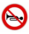 Cartello divieto di segnalazioni acustiche