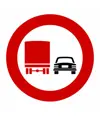 Cartello divieto di sorpasso per veicoli superiori a 3,5 t