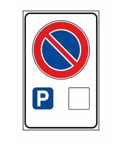 Cartello divieto di sosta con indicazione parcheggio