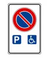 Cartello divieto di sosta eccetto disabili