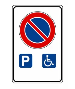 Cartello divieto di sosta eccetto disabili