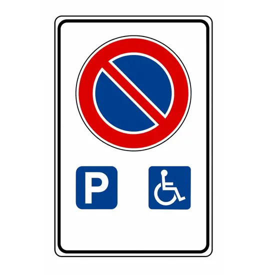 Cartello divieto di sosta eccetto disabili