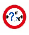 Cartello divieto di transito  a veicoli con larghezza superiore a...