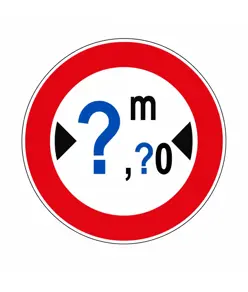 Cartello divieto di transito  a veicoli con larghezza superiore a...