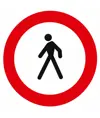 Cartello divieto di transito ai pedoni