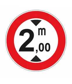 Cartello divieto di transito altezza superiore