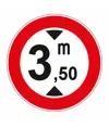 Cartello divieto di transito altezza superiore