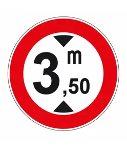 Cartello divieto di transito altezza superiore