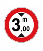Cartello divieto di transito altezza superiore