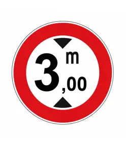 Cartello divieto di transito altezza superiore