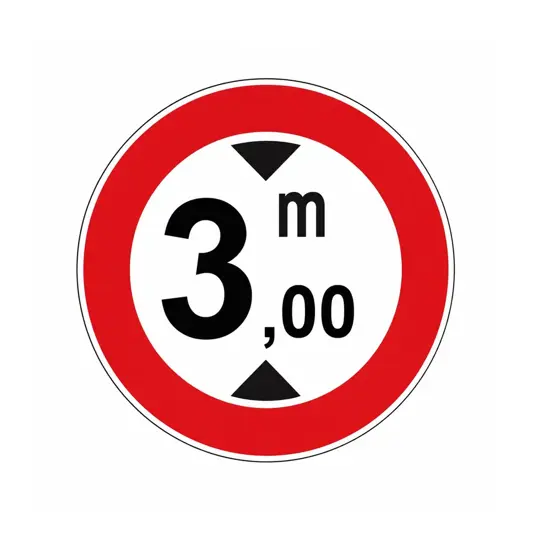 Cartello divieto di transito altezza superiore