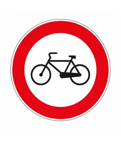 Cartello divieto di transito biciclette  60 cm