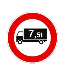 Cartello divieto di transito mezzi pesanti superiori a t