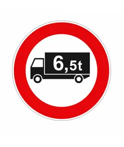 Cartello divieto di transito mezzi pesanti superiori a t