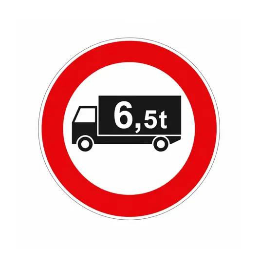 Cartello divieto di transito mezzi pesanti superiori a t