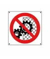 Cartello 'divieto rimuovere i dispositivi'
