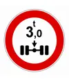Cartello divieto veicoli aventi massa per asse sup a t
