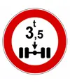 Cartello divieto veicoli aventi massa per asse sup a t