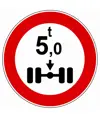 Cartello divieto veicoli aventi massa per asse sup a t