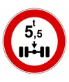 Cartello divieto veicoli aventi massa per asse sup a t