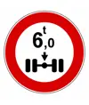 Cartello divieto veicoli aventi massa per asse sup a t