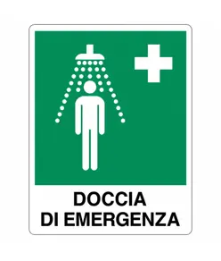 Cartello "doccia di emergenza" 160X210 MM
