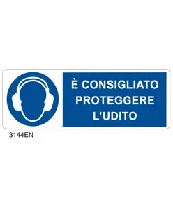 Cartello  è consigliato proteggere l'udito