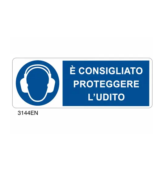 Cartello  è consigliato proteggere l'udito