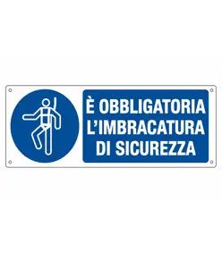 etichette adesive  è obbligatoria l'imbracatura di sicurezza