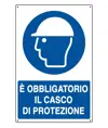 Cartello  è obbligatorio il casco di protezione