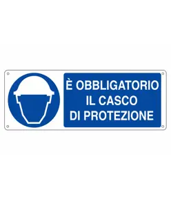 etichette adesive  è obbligatorio il casco di protezione