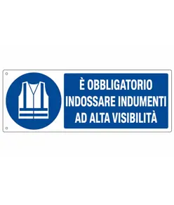 etichette adesive  è obbligatorio indossare indumenti ad alta visibilità