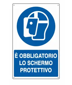 Cartello  è obbligatorio lo schermo protettivo