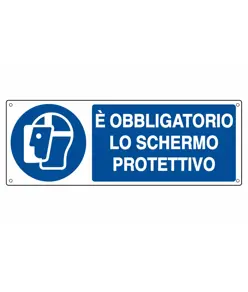 Cartello  è obbligatorio lo schermo protettivo