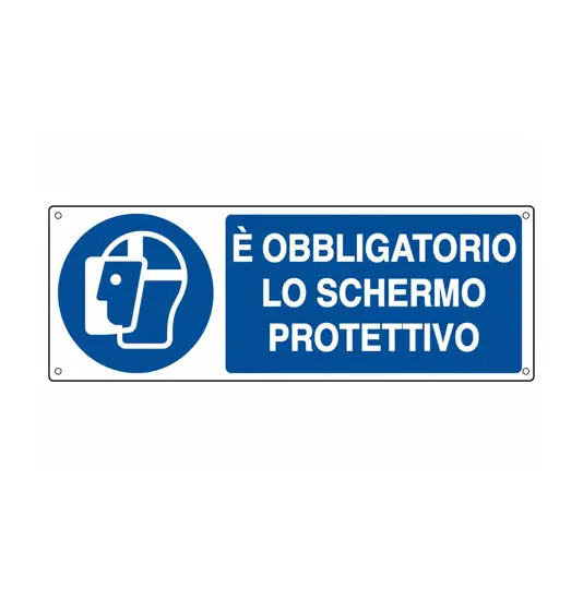 Cartello  è obbligatorio lo schermo protettivo