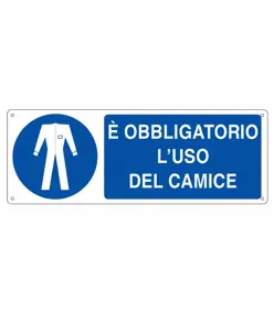 etichette adesive  è obbligatorio l'uso del camice
